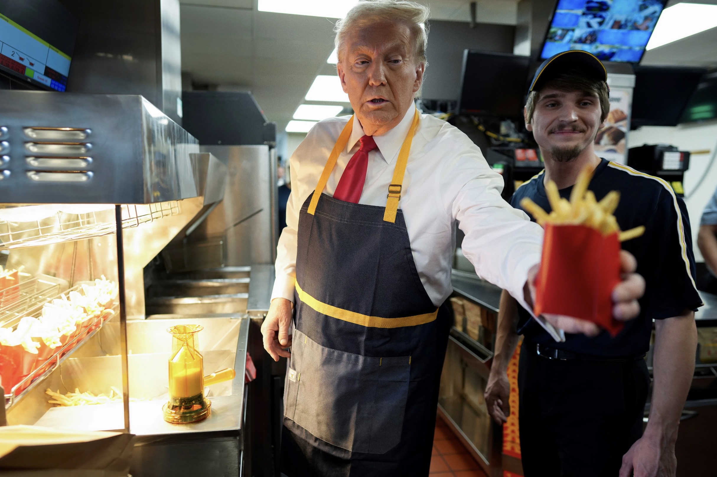 donald trump working in mcdonald's